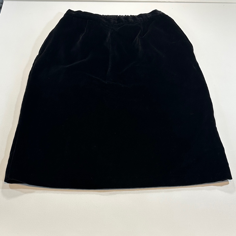 Jeri Margue Black Velvet A-Line Skirt Women’s US 14